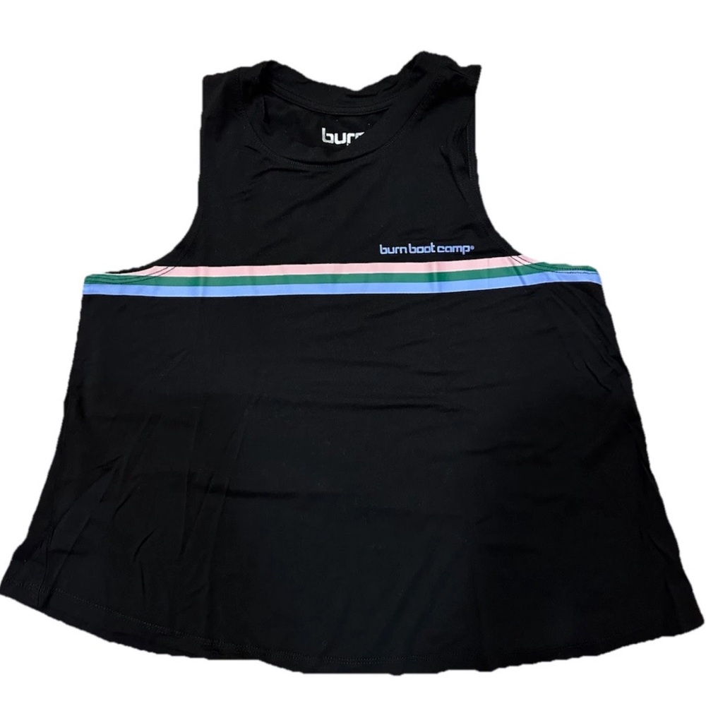WOMEN’S BURN BOOTCAMP ATHLETIC CROPPED TANK TOP SHIRT, SIZE: XS, WORK OUT GEAR